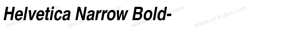 Helvetica Narrow Bold字体转换